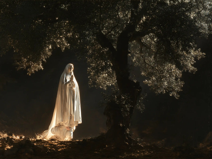 Our Lady of Fatima – Caravaggio Tenebrism · Landscape no. 4