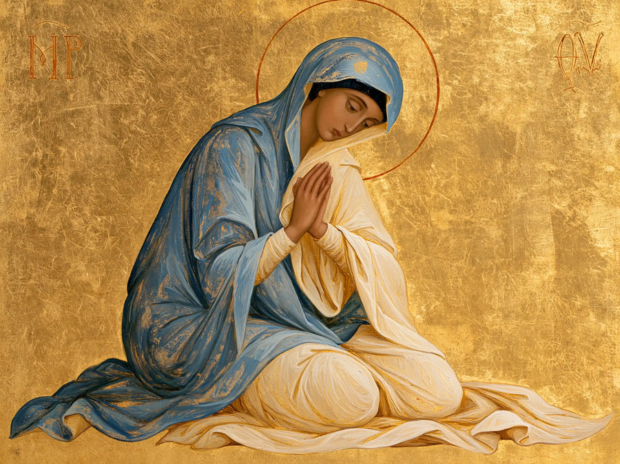 Virgin Mary in Prayer - Contemporary Byzantine · Landscape n° 10