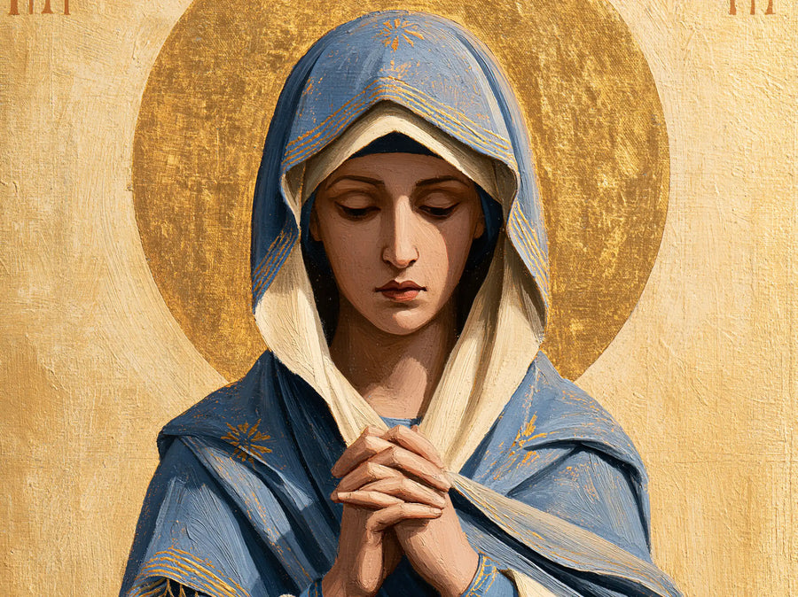 Virgin Mary in Prayer - Contemporary Byzantine · Landscape n° 12