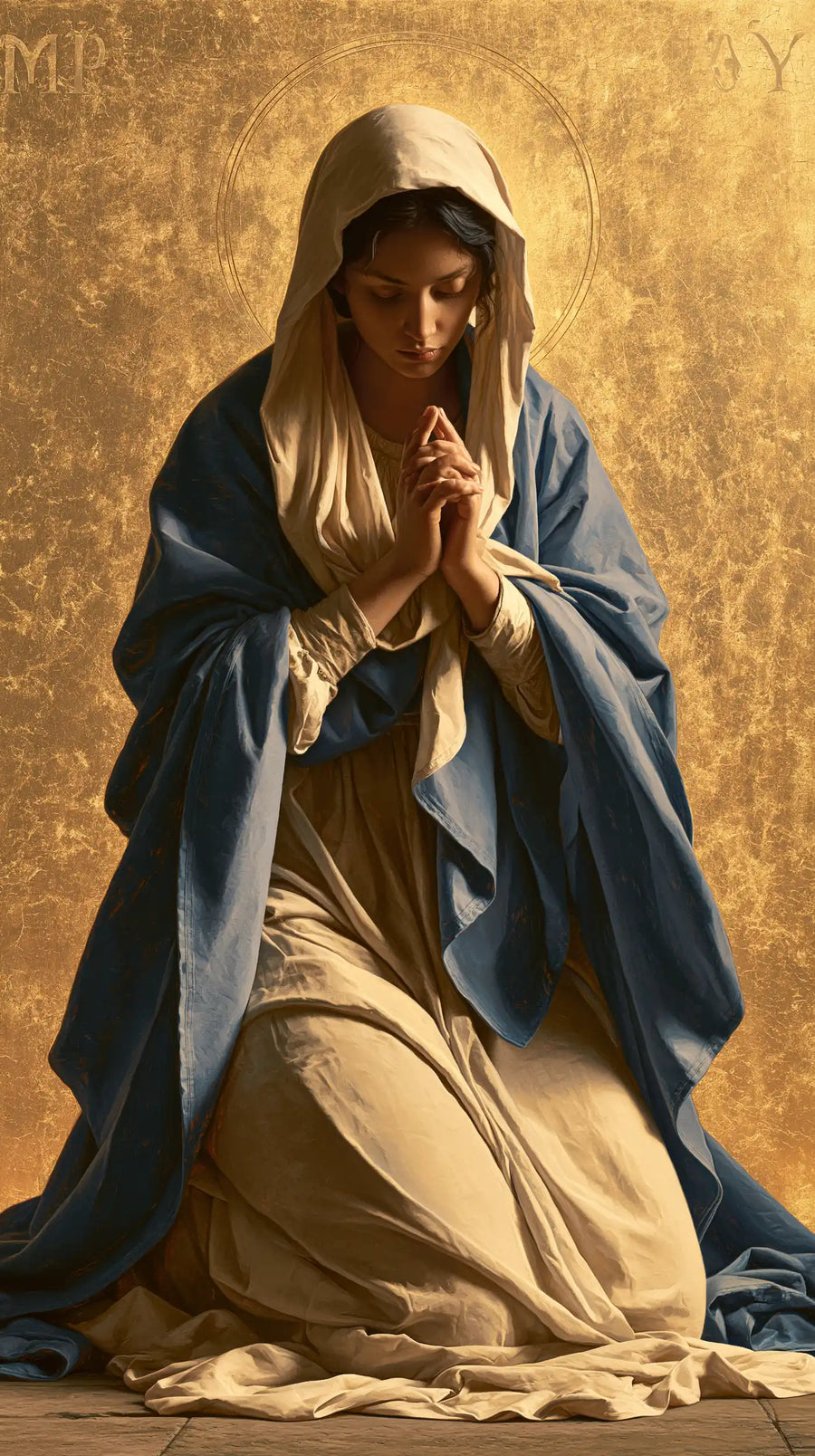 Virgin Mary in Prayer - Contemporary Byzantine · Portrait n° 29