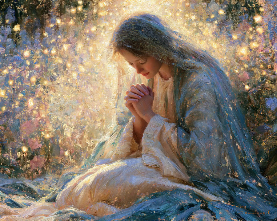Virgin Mary in Prayer - Impressionist · Landscape n° 2