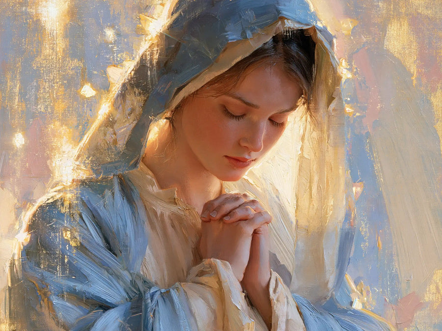 Virgin Mary in Prayer - Impressionist · Landscape n° 6