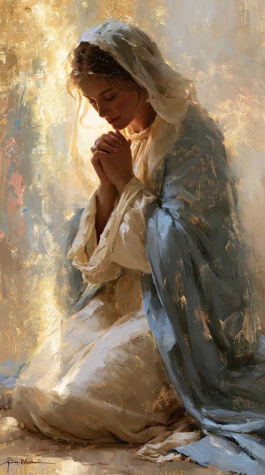 Virgin Mary in Prayer - Impressionist · Portrait n° 4