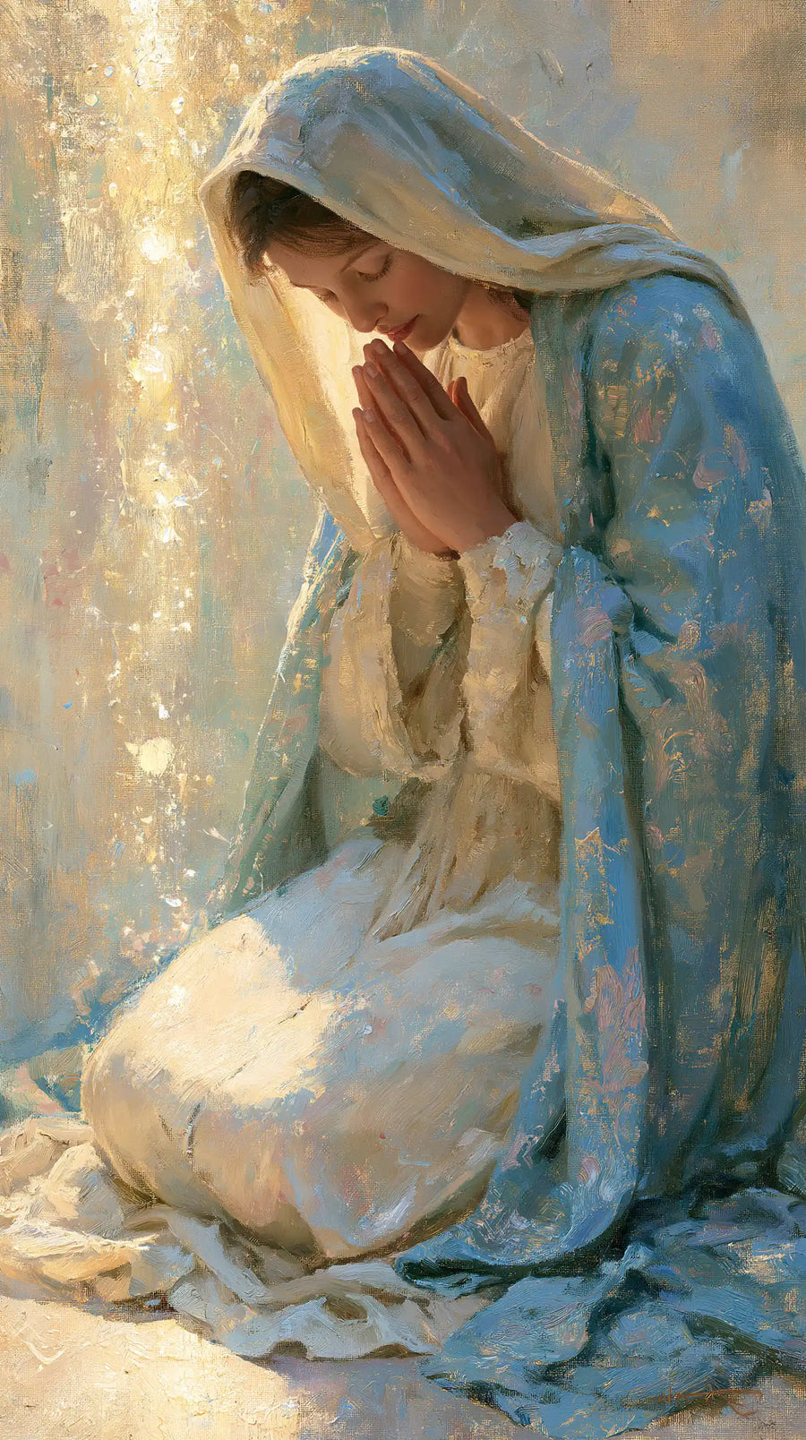 Virgin Mary in Prayer - Impressionist · Portrait n° 7