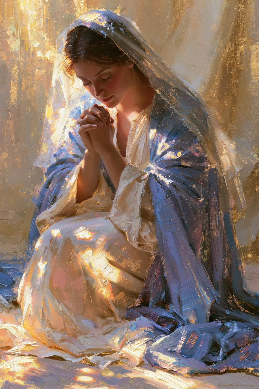 Virgin Mary in Prayer - Impressionist · Portrait n° 9