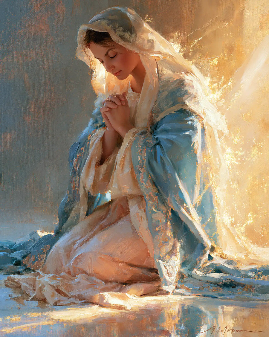 Virgin Mary in Prayer - Impressionist · Portrait n° 19