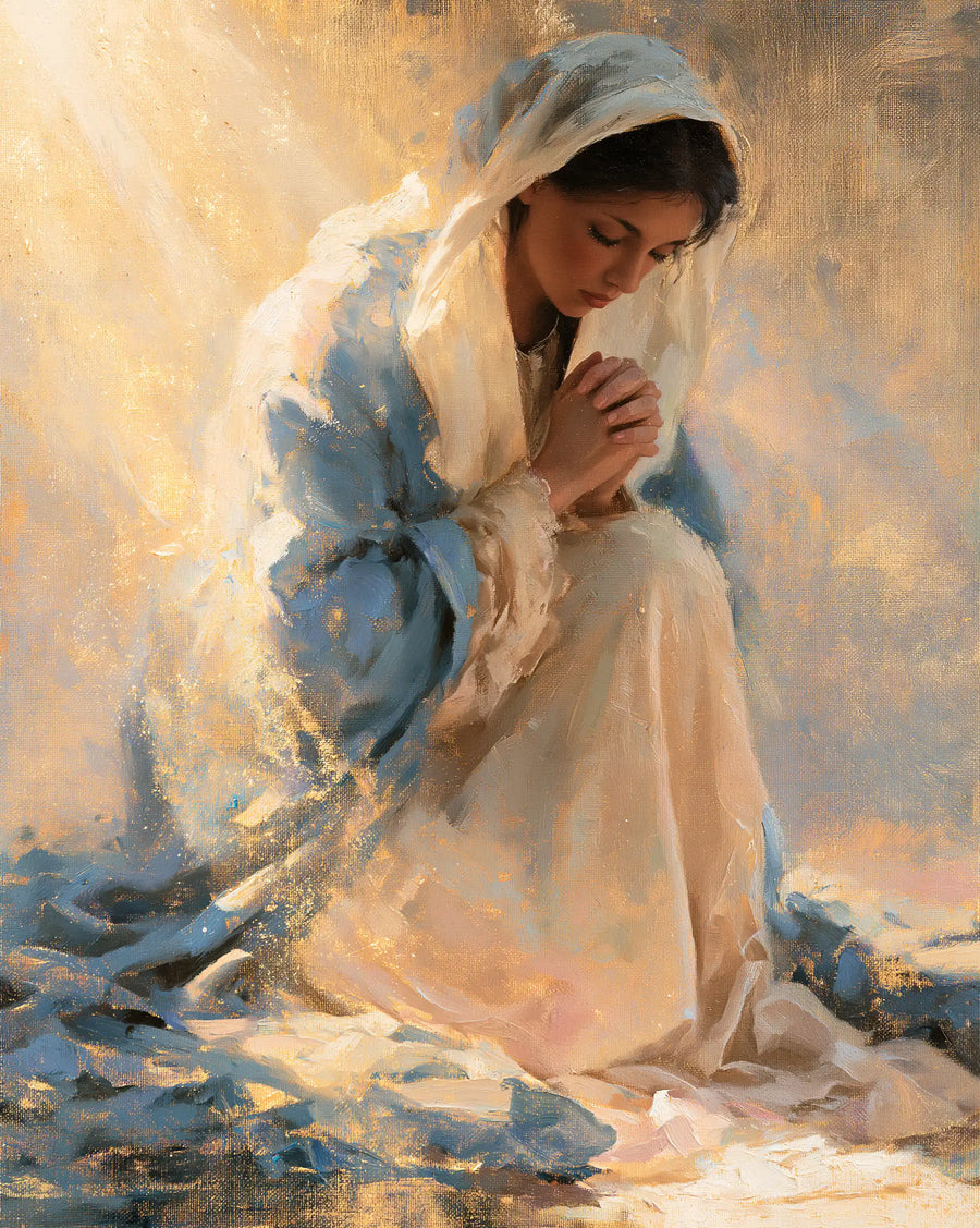 Virgin Mary in Prayer - Impressionist · Portrait n° 20