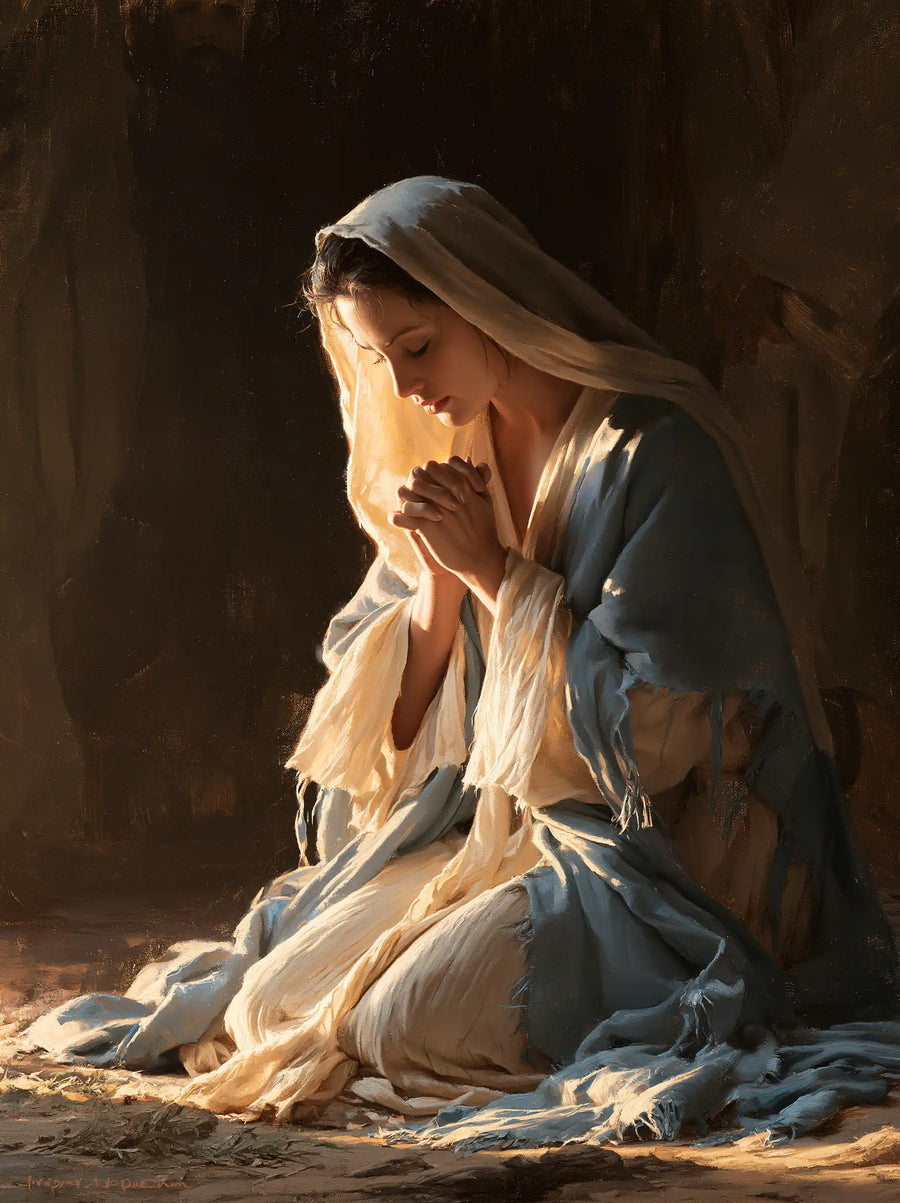 Virgin Mary in Prayer - Mary in Divine Light · Portrait n° 24