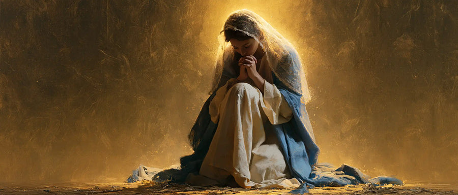 Virgin Mary in Prayer - Sacred Gold · Landscape n° 27