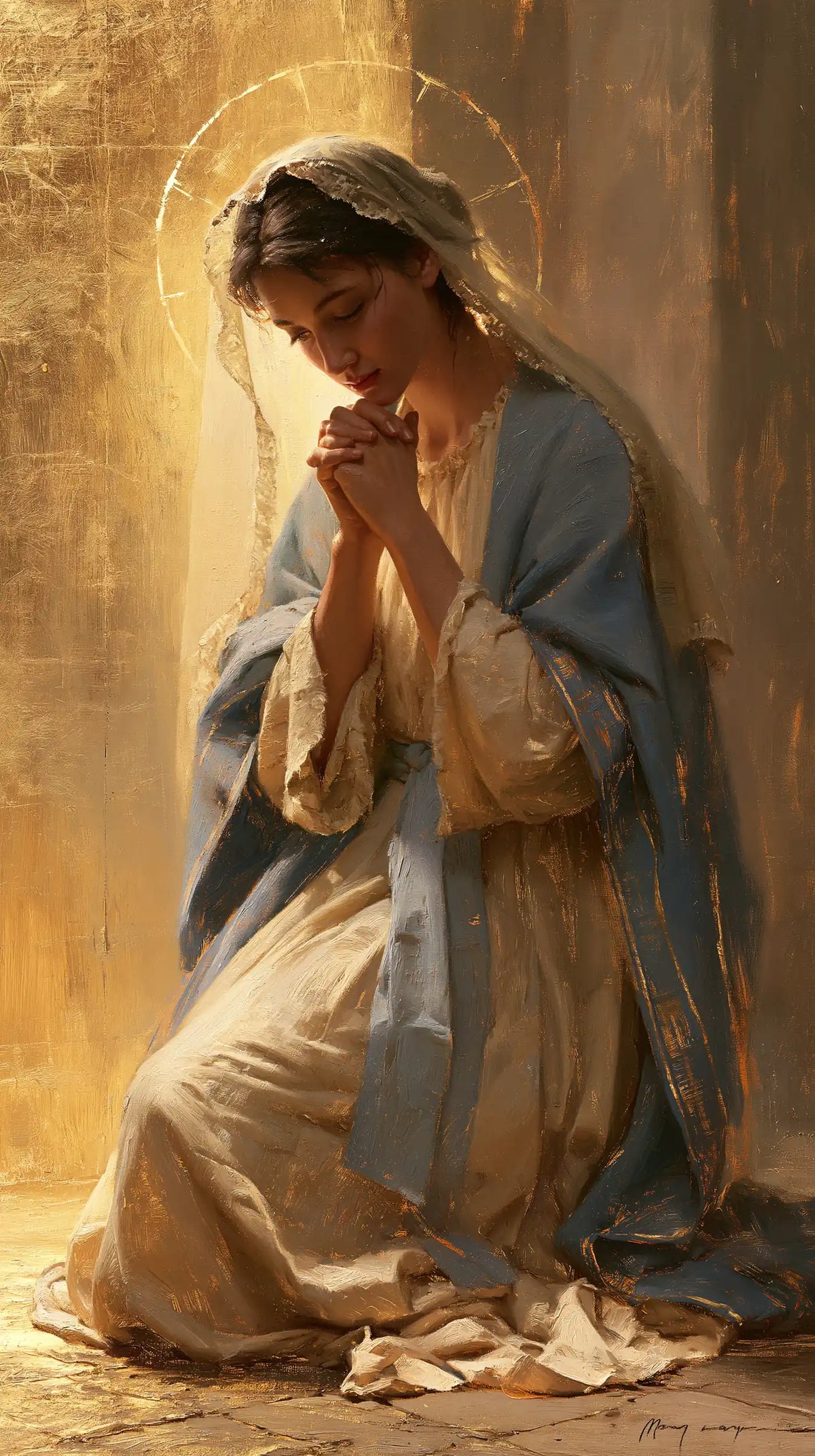 Virgin Mary in Prayer — The Fine Circle of Devotion
