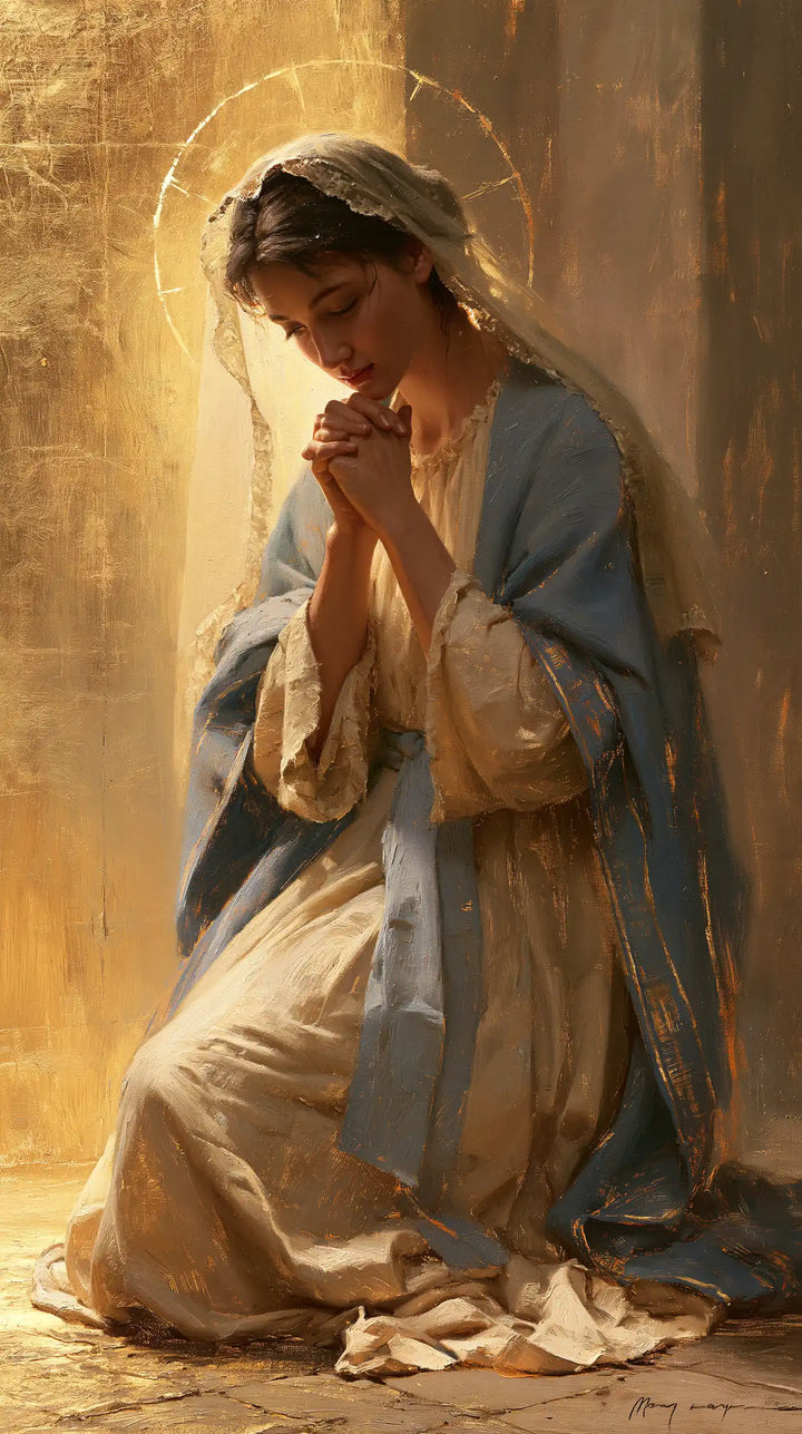 Virgin Mary in Prayer — The Fine Circle of Devotion