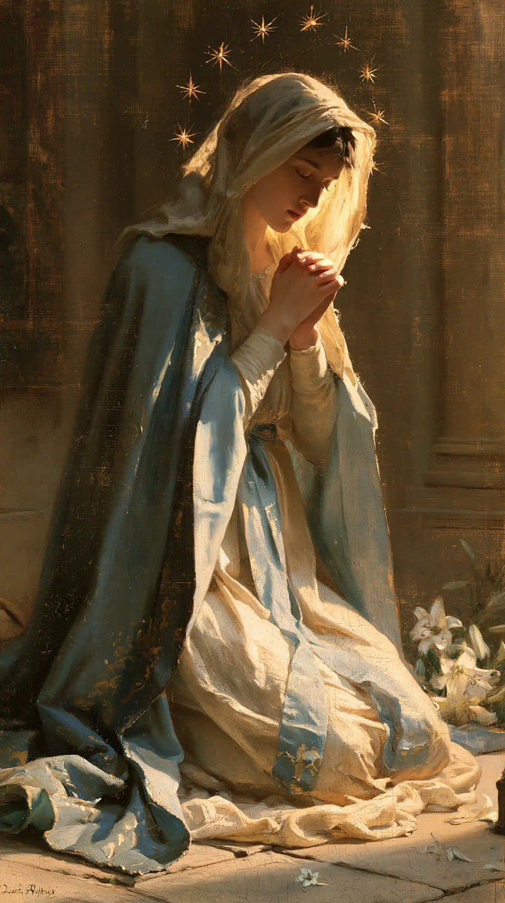 Virgin Mary in Prayer — Stars of Contemplation