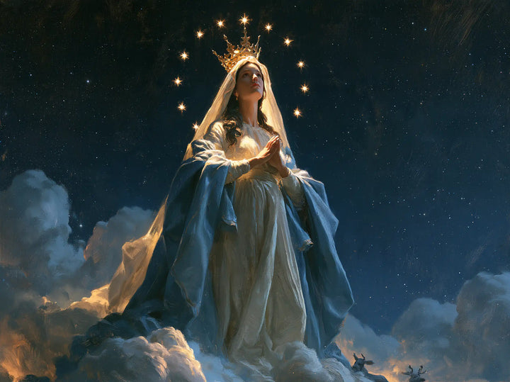 Mary Queen of Heaven - Midnight Blue Chiaroscuro · Landscape n° 4