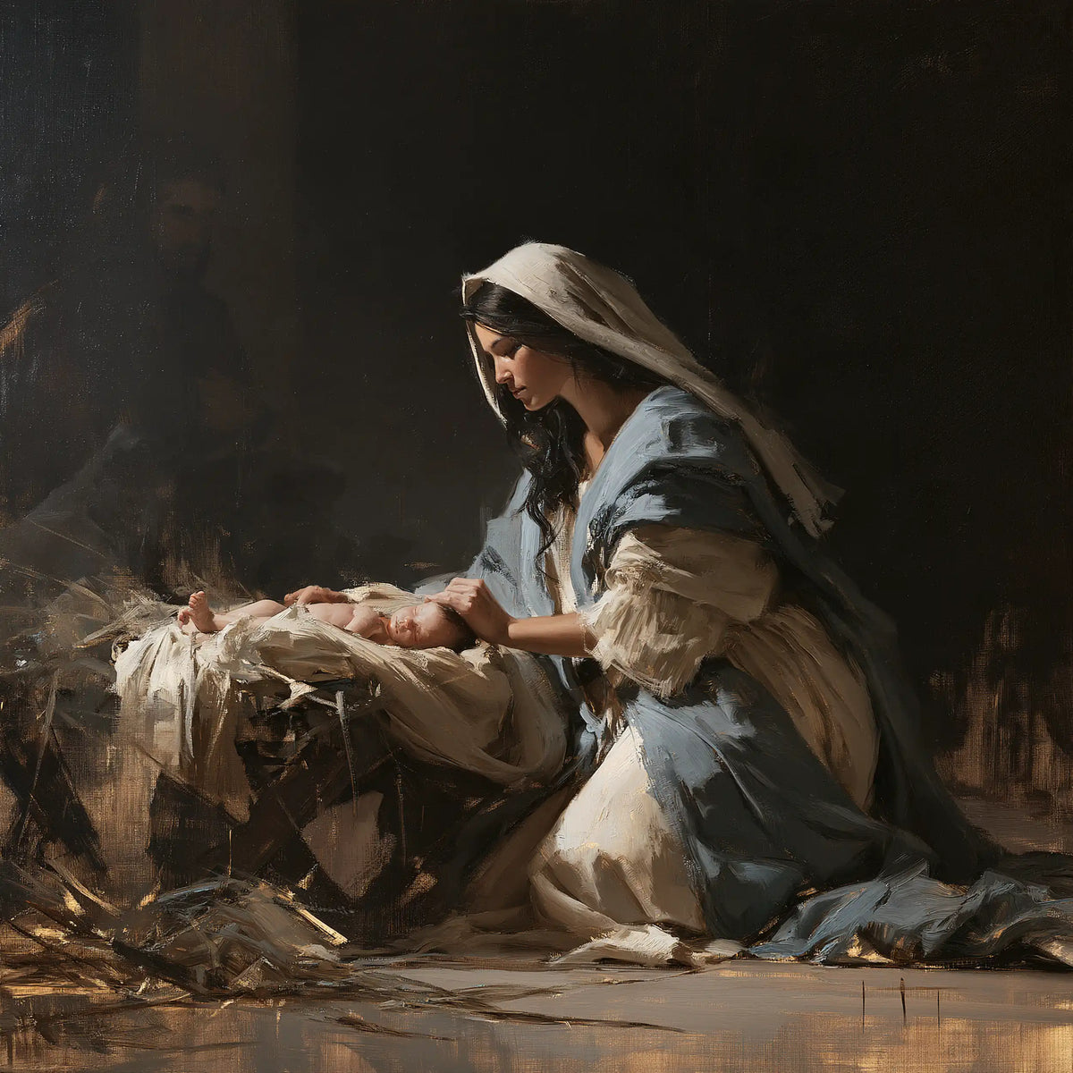 The Nativity — The Swaddling Beneath the Peaceful Gaze