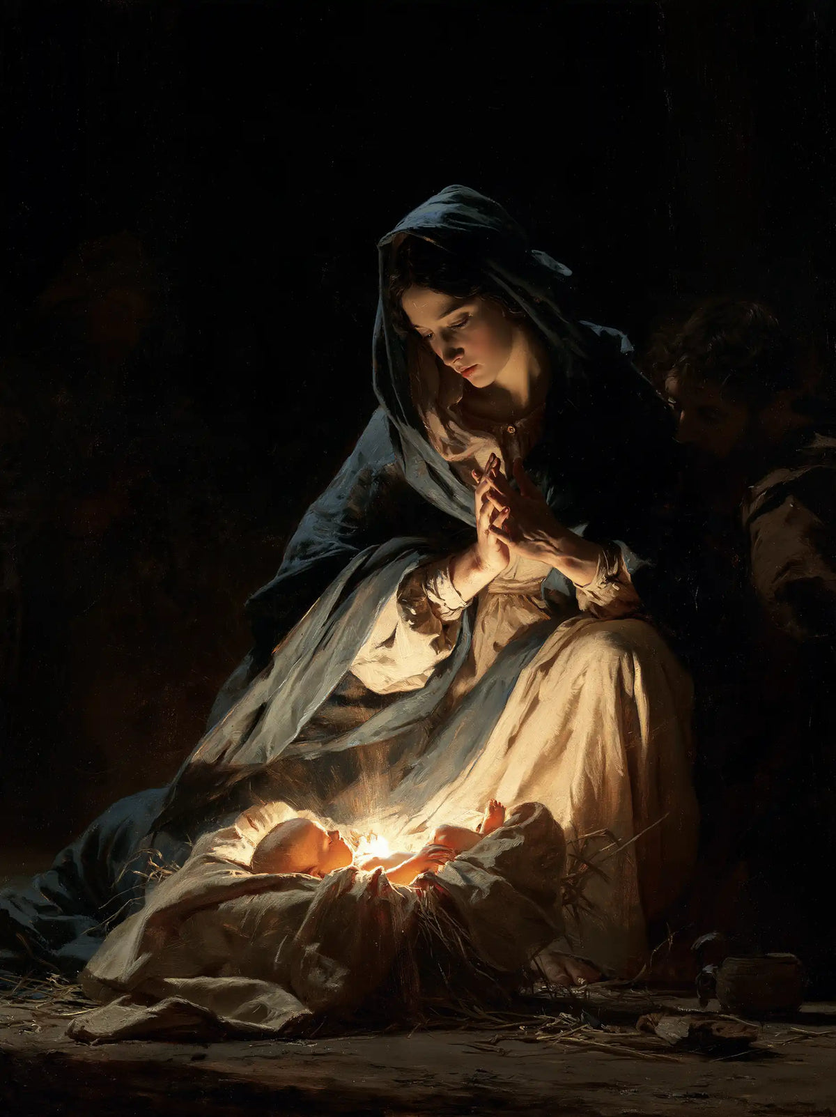 The Nativity — Prayer Above the Peaceful Flame
