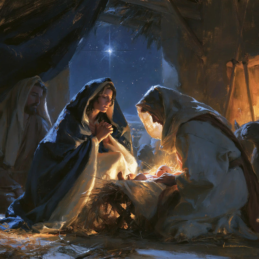 The Nativity - Midnight Blue Chiaroscuro · Square n° 7