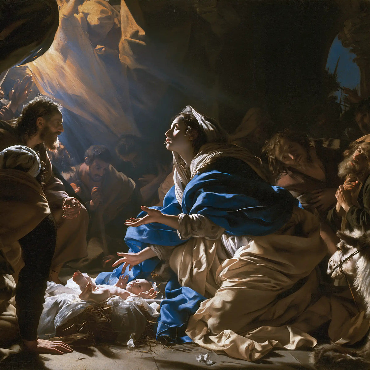 The Nativity — The Exchange beneath the Descending Light