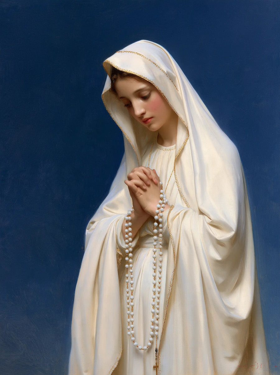 Our Lady of Fatima – Downcast Gaze and White Veil