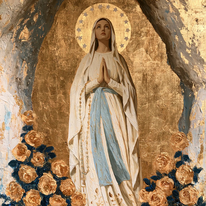 Our Lady of Lourdes Devotional Portrait · Square no. 4