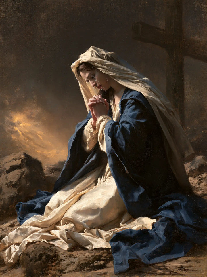 Our Lady of Sorrows — The Veil’s Folds in the Evening Breeze