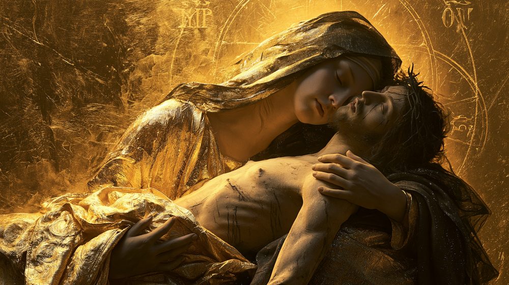 La Pietà - Dourado sagrado · Paisagem n° 5 - Arte cristã