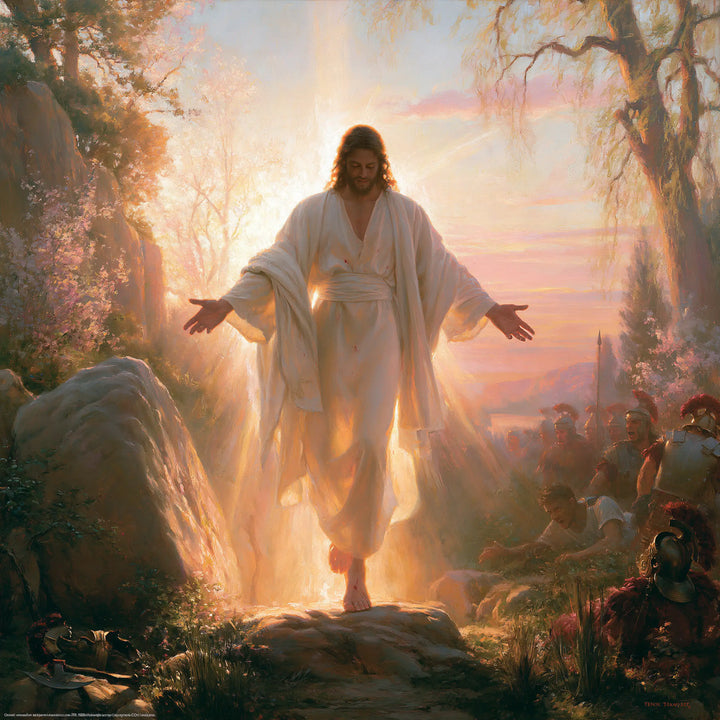 The Resurrection of Jesus Christ — The Garden Bathed in Rose Light