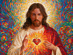 Sacred Heart of Jesus – Pointillist Post-Impressionism · Landscape no. 5