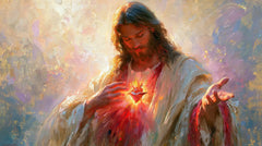 The Sacred Heart of Jesus — Tenderness in Glints of Lilac