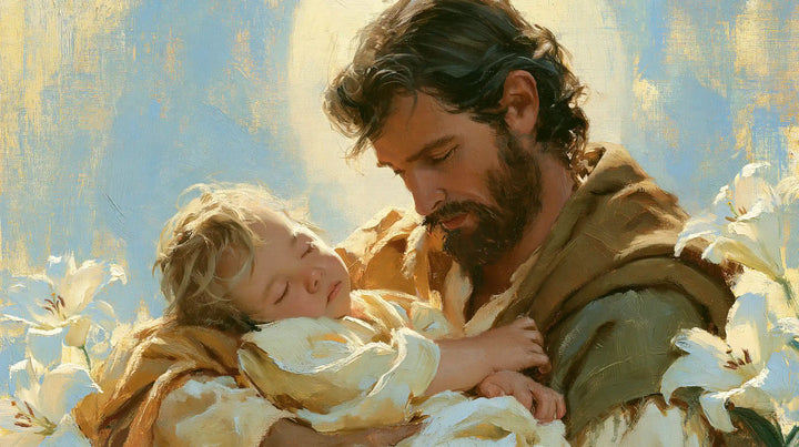 Saint Joseph with the Child Jesus – Impressionist · Landscape no. 10