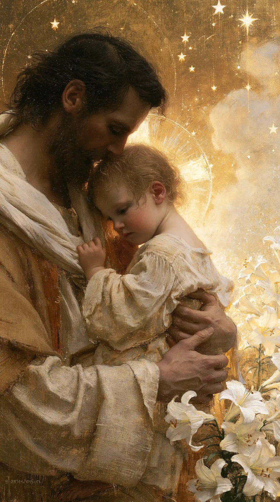 Saint Joseph with the Child Jesus – Symbolist · Portrait no. 6