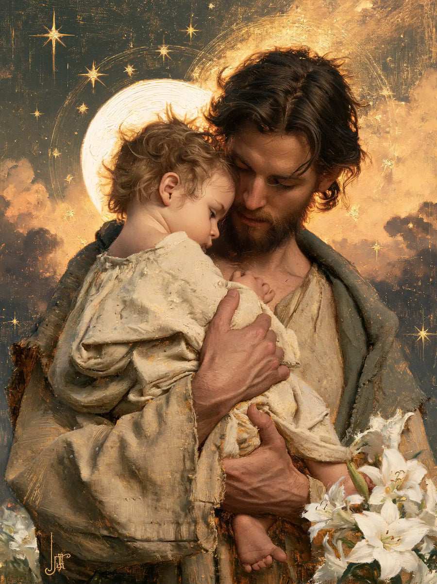 Saint Joseph with the Child Jesus – Symbolist · Portrait no. 12