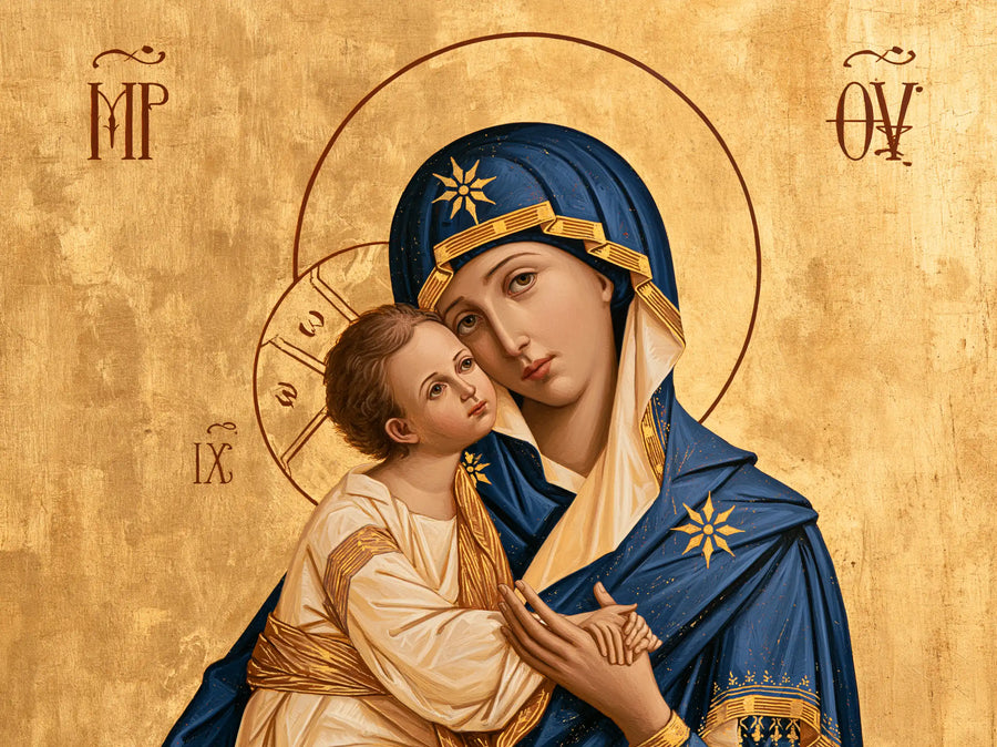 Virgin Mary and Child Jesus - Contemporary Byzantine · Landscape n° 1