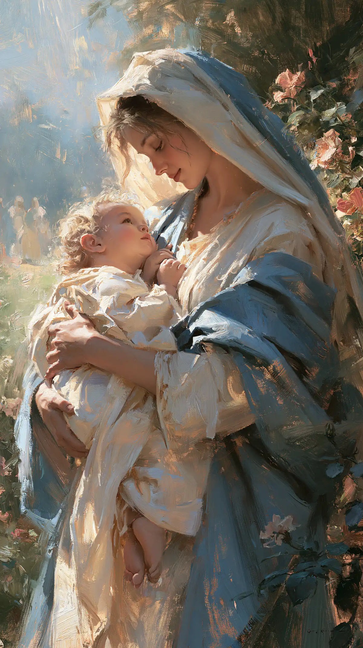 The Virgin and Child — The Cradle Beside Climbing Roses