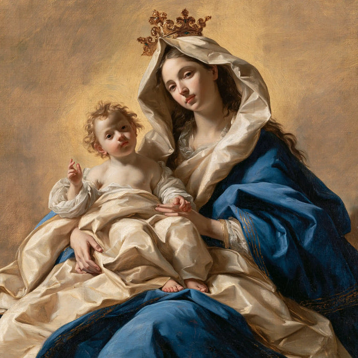 The Virgin and Child — The Flowered Crown and the Little Gaze