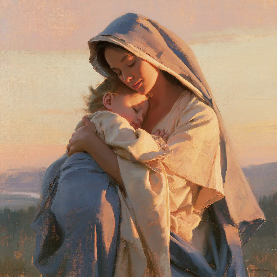 Virgin Mary and Child Jesus - Mary and Jesus at Dawn · Square n° 8