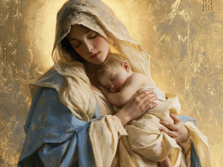 Virgin Mary and Child Jesus - Sacred Gold · Landscape n° 3