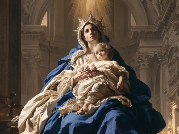 Virgin Mary and Child Jesus - Sacred Monumental View · Landscape n° 8