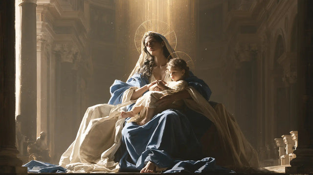 Virgin Mary and Child Jesus - Sacred Monumental View · Landscape n° 16