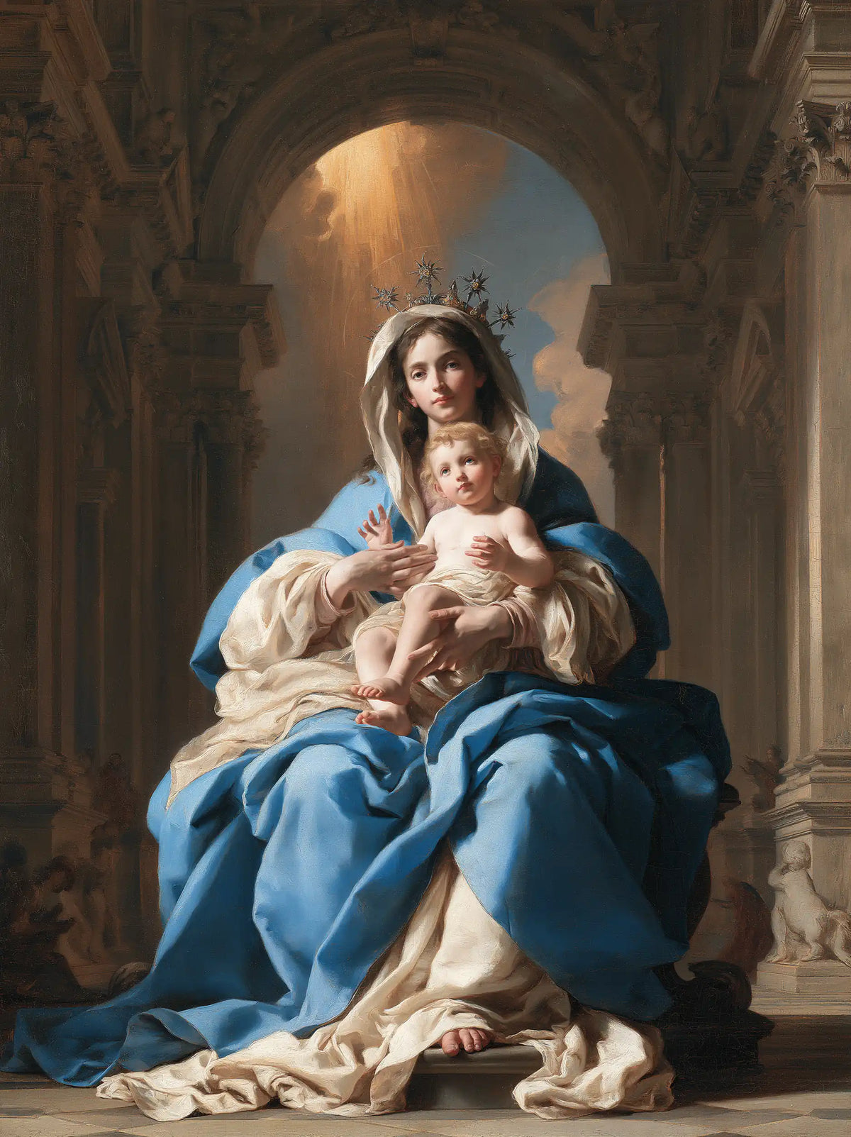 The Virgin and Child — Heaven’s Window Behind the Throne