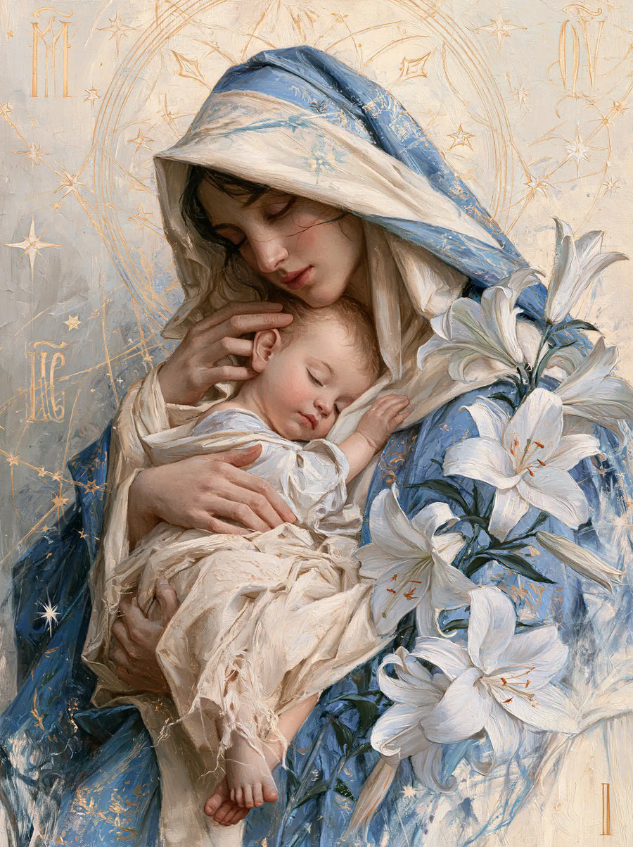 Virgin Mary and Child Jesus - Symbolist · Portrait n° 29