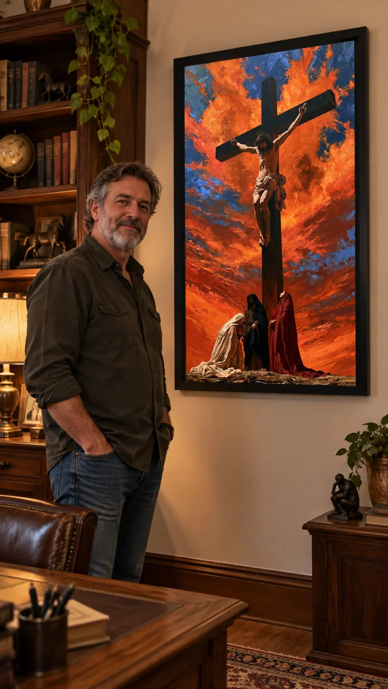 Obras de arte em interiores reais
