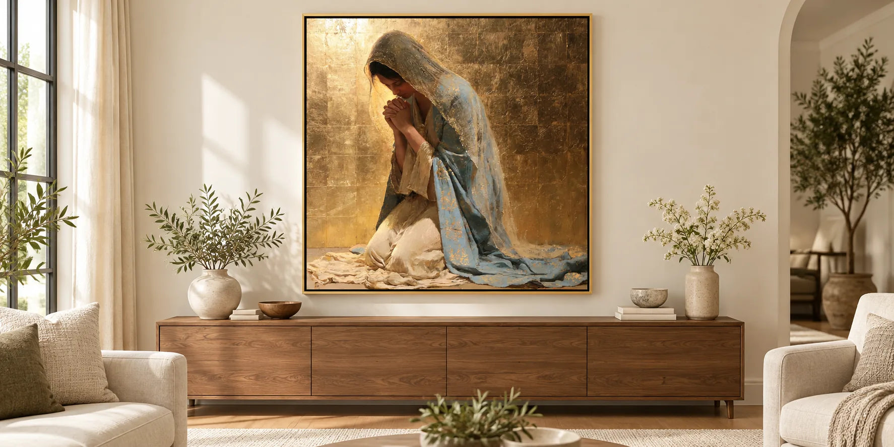 Virgin Mary in Prayer - Impressionist
